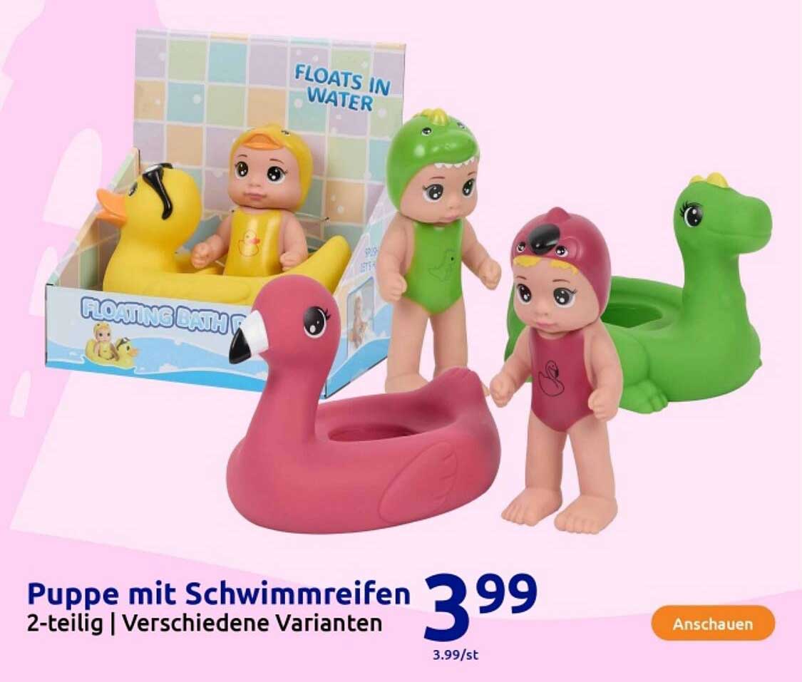 Puppe mit Schwimmreifen - 2-teilig | Verschiedene Varianten