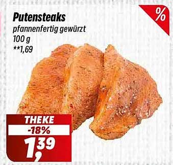 Putensteaks pfannenfertig gewürzt - 100 g