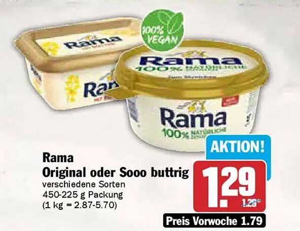 Rama Original oder Sooo buttrig 450-225 g