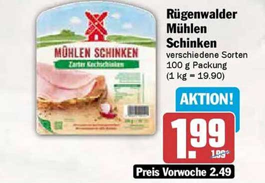 Rügenwalder Mühlen Schinken 100 g Packung