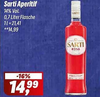 Sarti Aperitif - 0,7 Liter Flasche