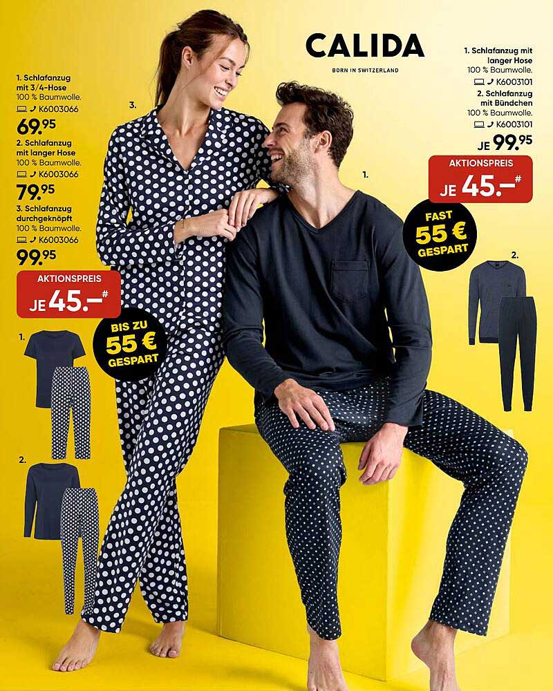 Schlafanzug von CALIDA - Aktionspreis nur 45 €