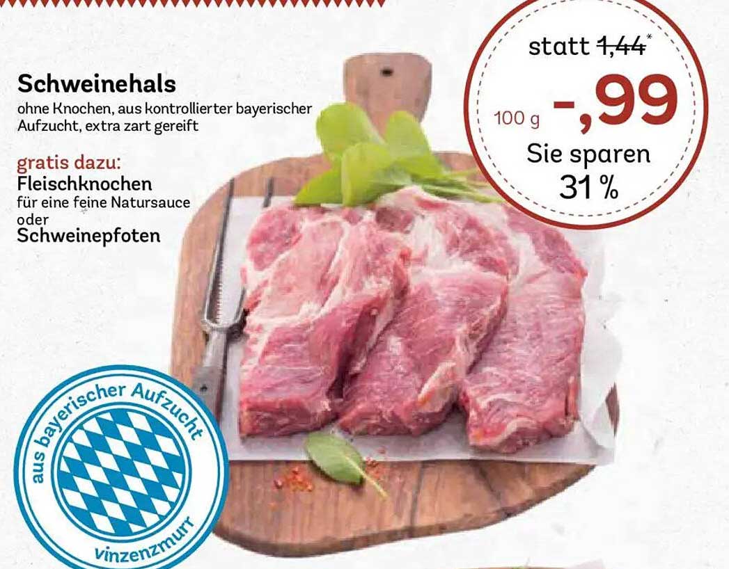 Schweinehals - zarte Fleischqualität aus bayerischer Aufzucht