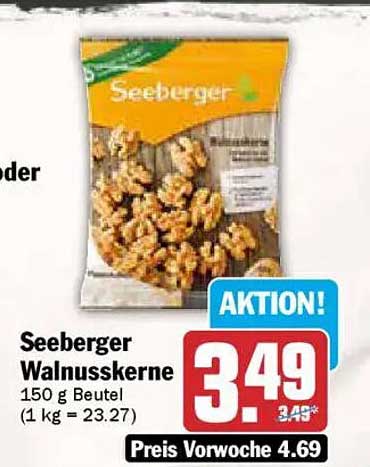 Seeberger Walnüsse 150 g Beutel