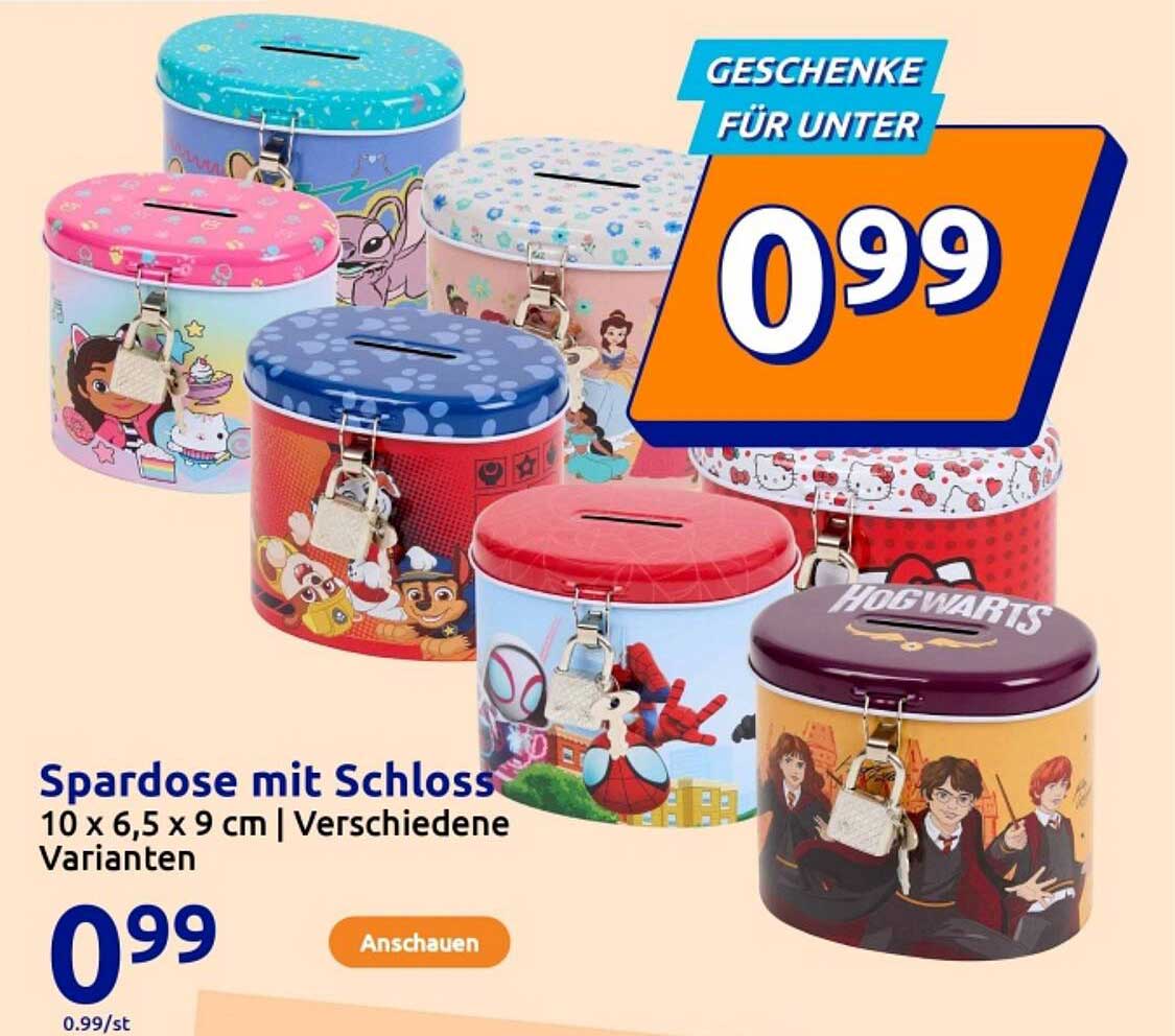 Spardose mit Schloss – verschiedene Varianten