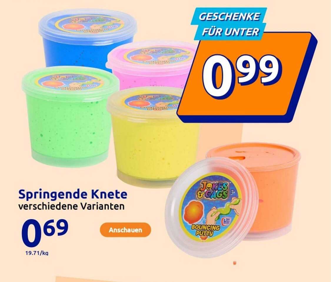 Springende Knete verschiedene Varianten