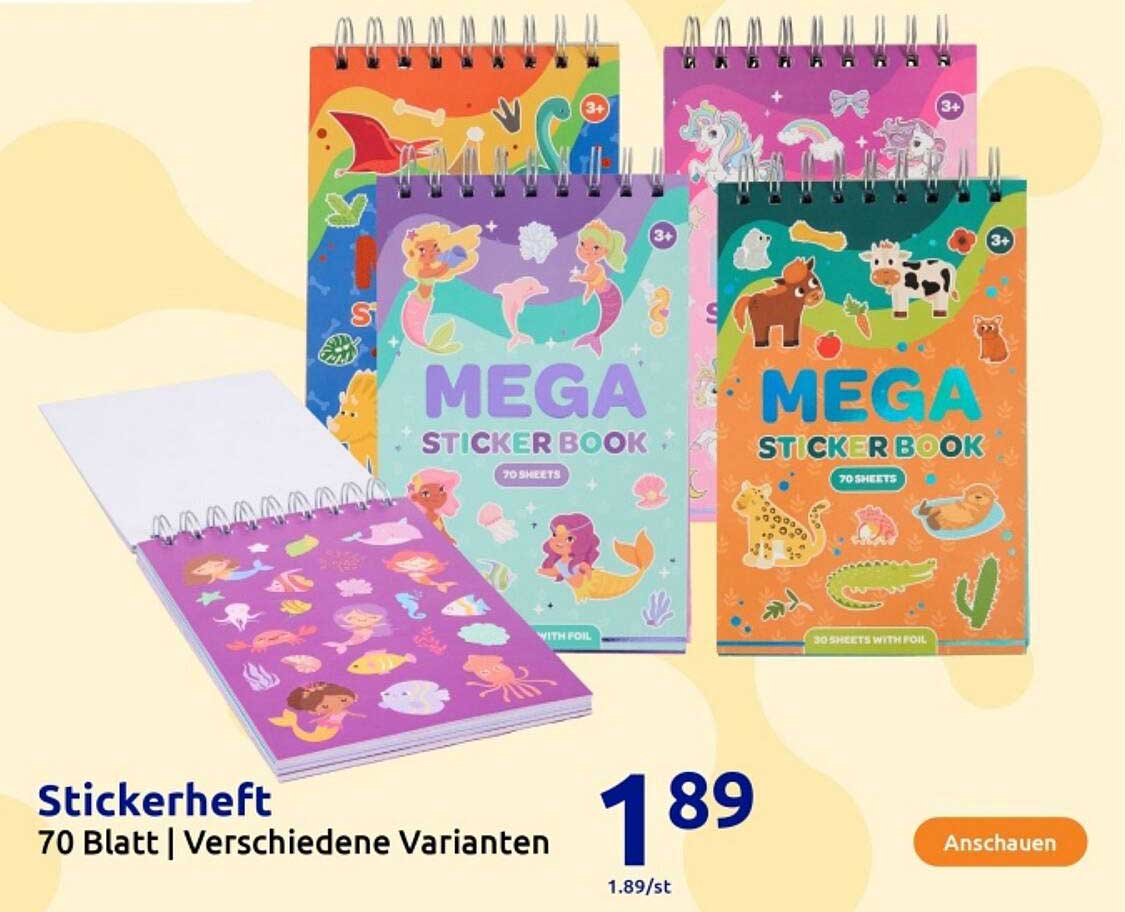 Stickerheft 70 Blatt | Verschiedene Varianten