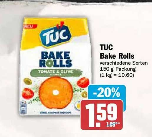 TUC Bake Rolls verschiedene Sorten 150 g Packung