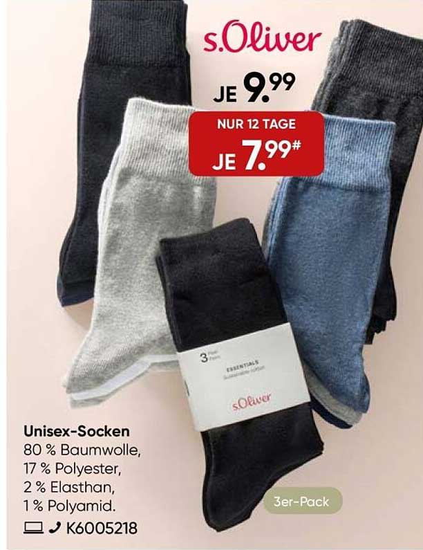 Unisex-Socken 3er-Pack von s.Oliver