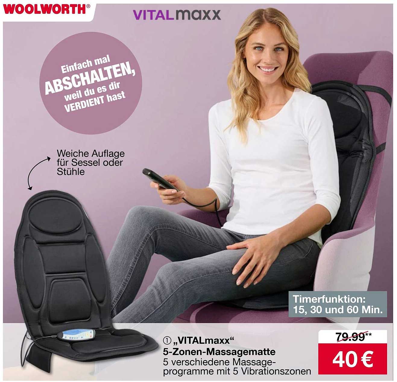 „VITALmaxx“ 5-Zonen-Massagematte
