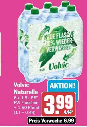 Volvic Naturelle 6 x 1,5 l PET EW Flaschen + 1,50 Pfand
