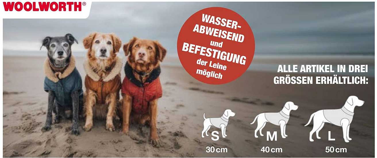 Wasserabweisende Hundejacken mit Befestigung der Leine
