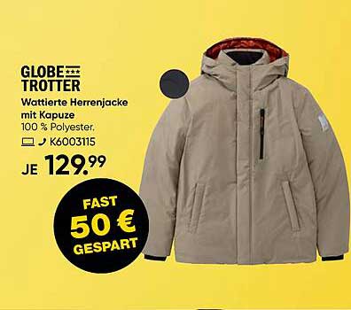 Wattierte Herrenjacke mit Kapuze von Globe Trotter
