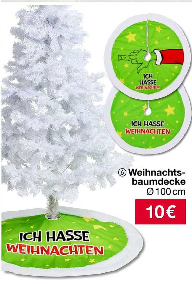 Weihnachtsbaumdecke Ø100 cm - Ich hasse Weihnachten