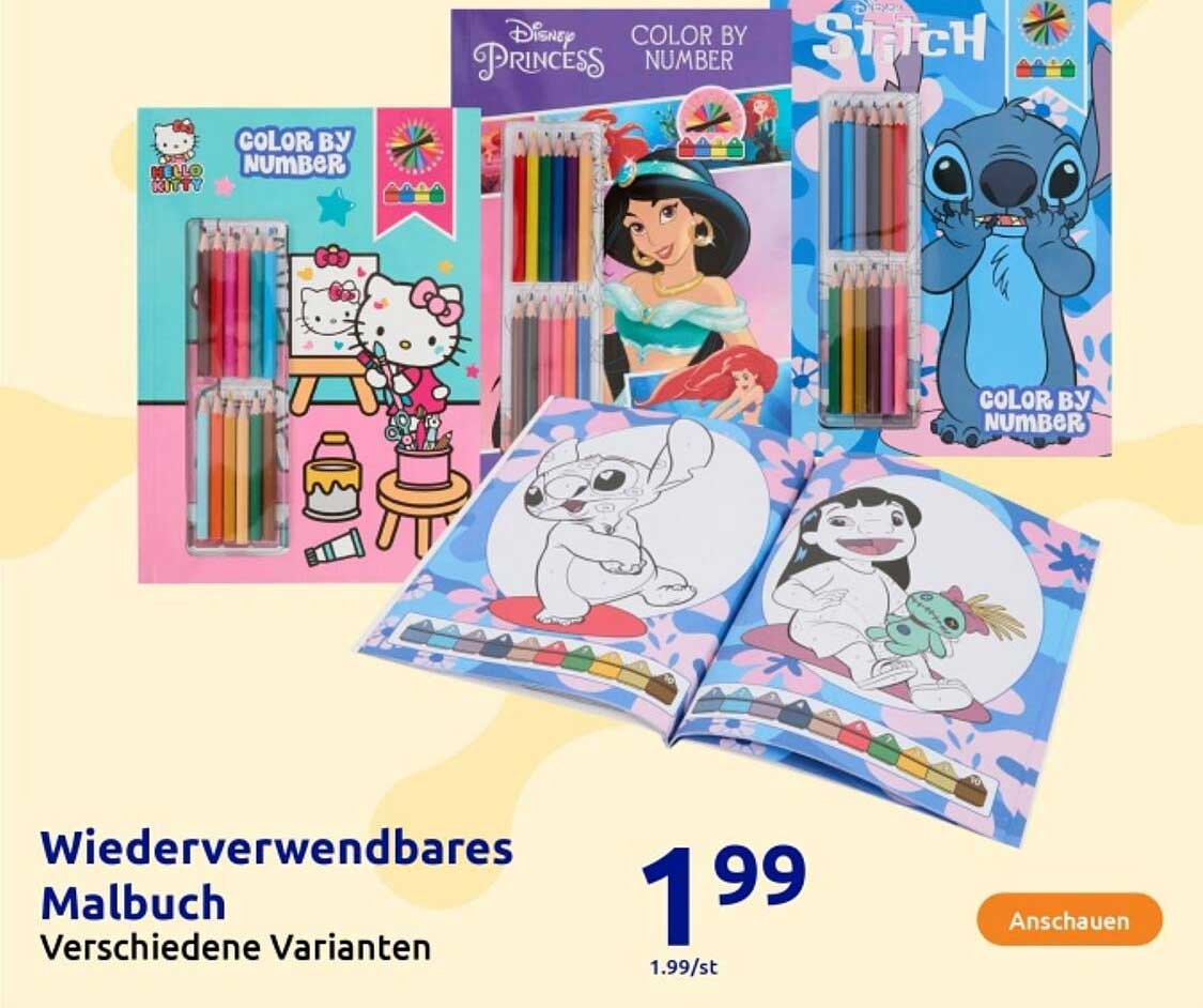 Wiederverwendbares Malbuch - Verschiedene Varianten