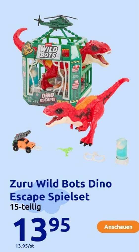 Zuru Wild Bots Dino Escape Spielset 15-teilig