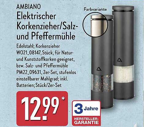 Ambiano Salz Und Pfeffermuhle