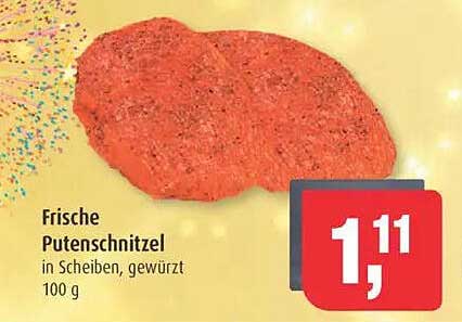 Frische Putenschnitzel in Scheiben, gewürzt