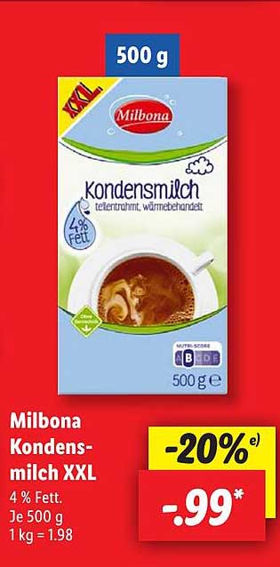 Milbona Kondensmilch XXL